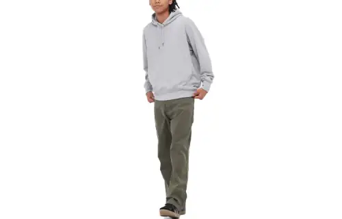UNIQLO Sweatshirts Unisex Sky Gray Hooded Moderate Regular