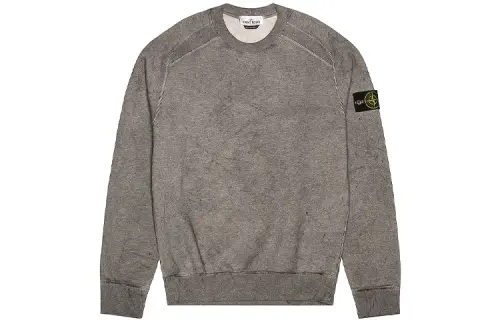 STONE ISLAND Sweatshirts Men's Black Gray Color Crew Neck Moderate