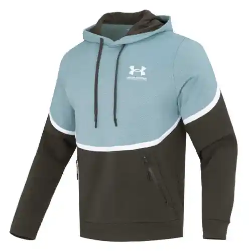 Under Armour Rival Sweatshirts Men's Blue Hooded Moderate Regular