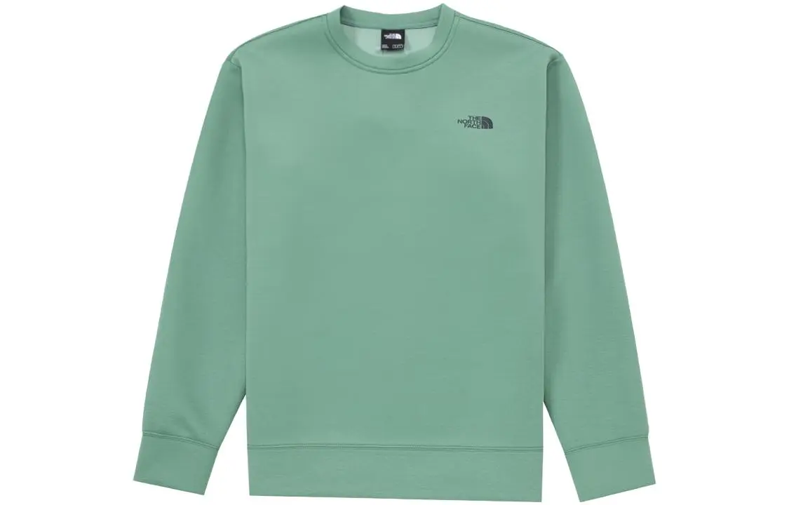 THE NORTH FACE Sweatshirts Men's Green Crew Neck Moderate Straight Fit