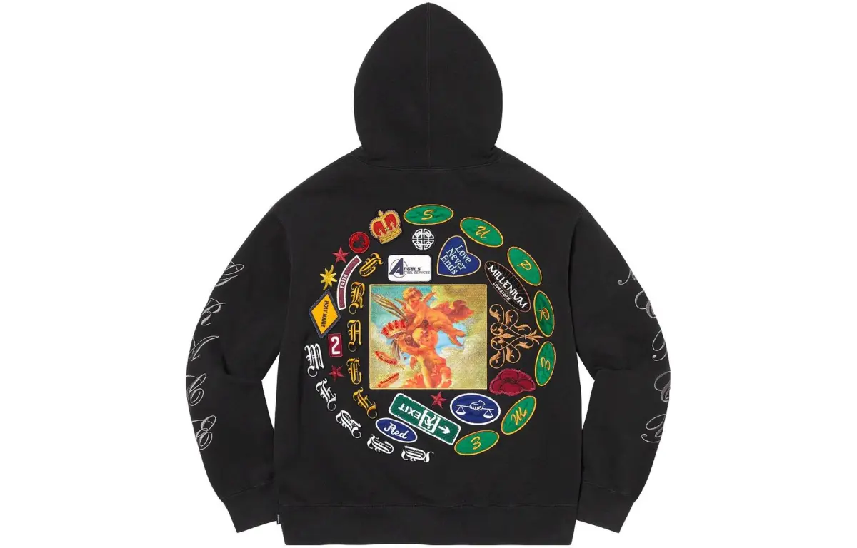 Supreme Patches Spiral Hooded Sweatshirt