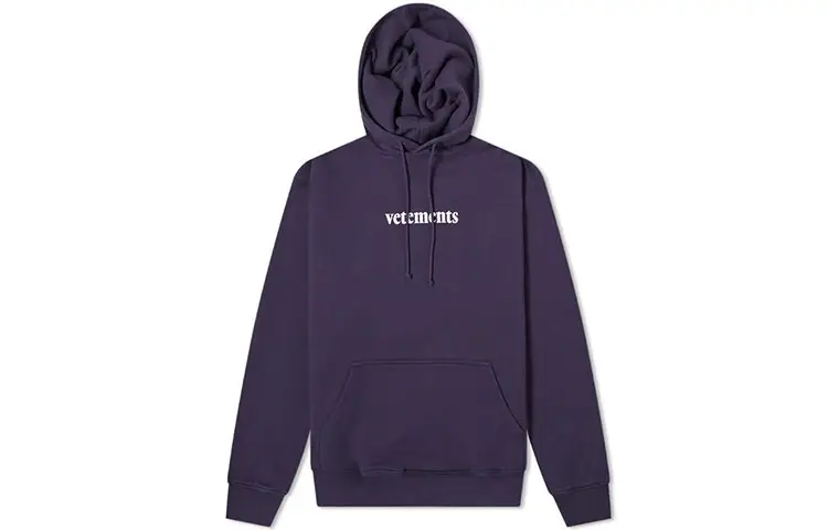 Vetements Sweatshirts Men's Purple Hooded Moderate Regular