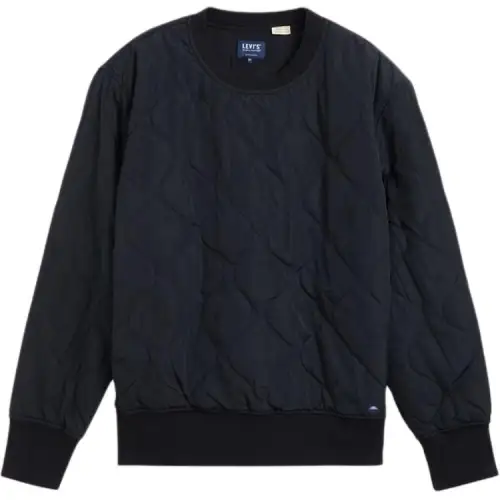 Levis Sweatshirts Men's Black Crew Neck Moderate Regular