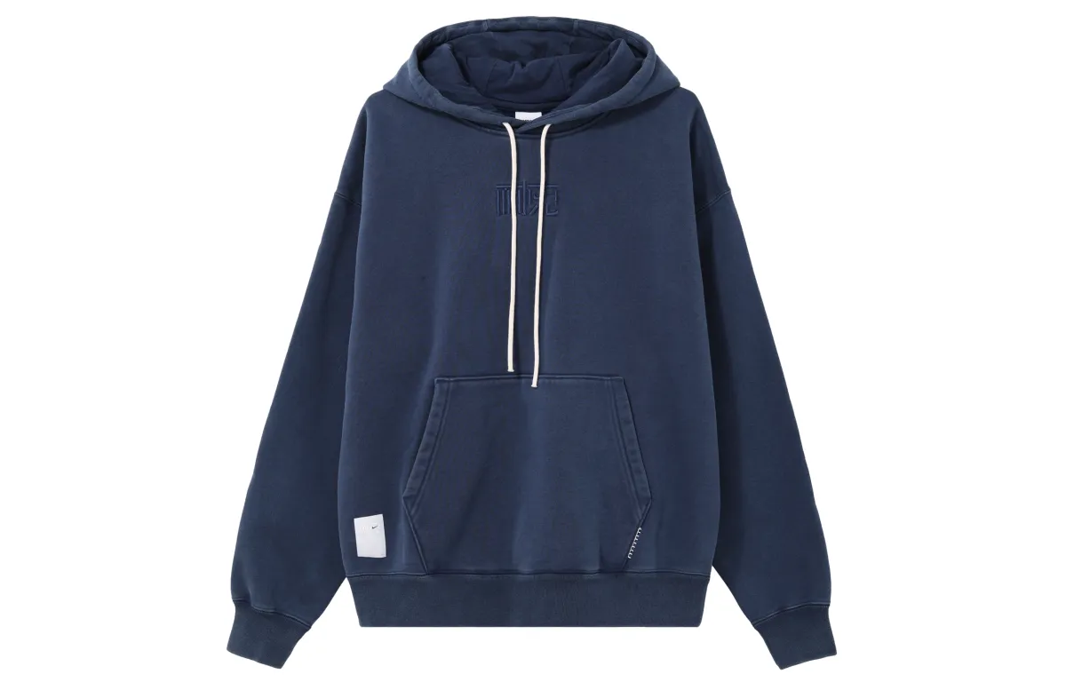 Nike NAI-KE Cha Sweatshirts Men's Space Blue Hooded Moderate Regular
