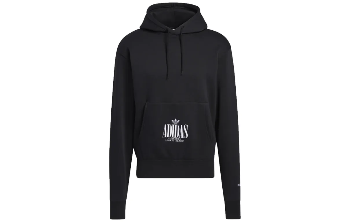 Adidas Originals Sweatshirts Men's Black Hooded Moderate Regular