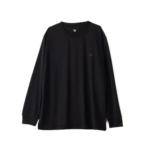 FILA T Shirts Men's Black Crew Neck Moderate Regular