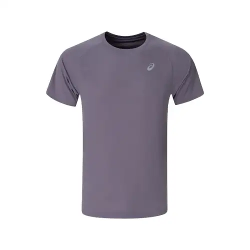 ASICS T Shirts Men's Gray Crew Neck Thin