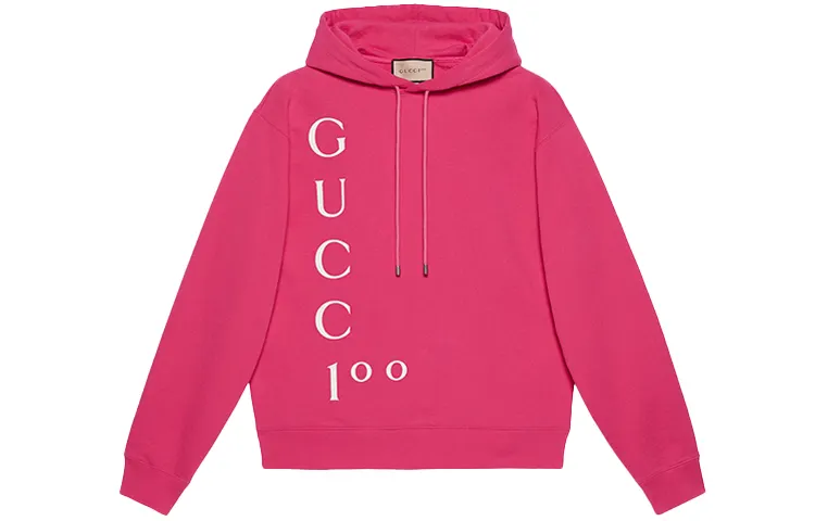 GUCCI Sweatshirts Men's Pink Hooded Moderate Regular