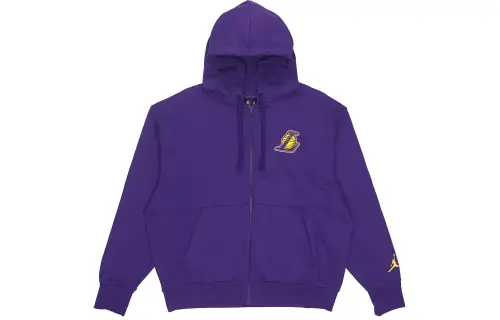 Jordan Sweatshirts Men's All Over Purple Hooded Moderate Cardigan
