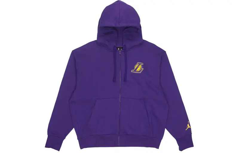 Jordan Sweatshirts Men's All Over Purple Hooded Moderate Cardigan