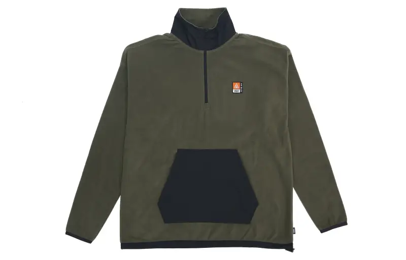 Vans AVE 2.0 Sweatshirts Unisex Army Green Stand Collar Moderate Regular