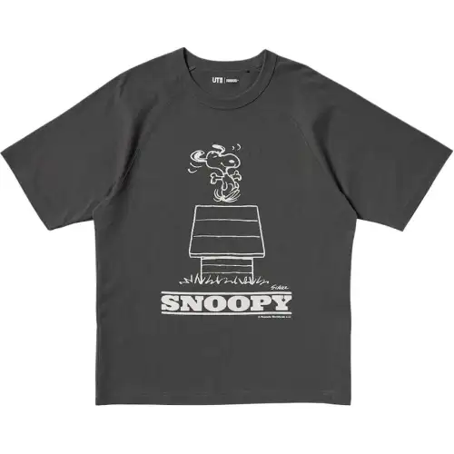 UNIQLO X PEANUTS T Shirt Unisex Dark Gray