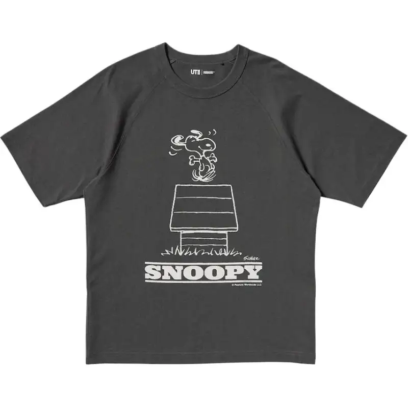 UNIQLO X PEANUTS T Shirt Unisex Dark Gray