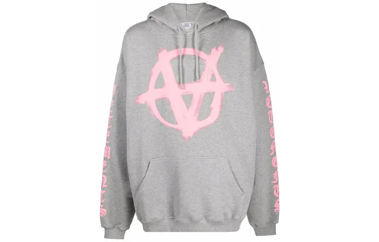 Vetements Sweatshirts Unisex Gray Hooded Moderate Regular