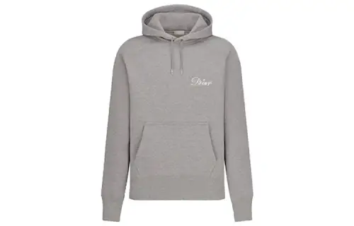 DIOR Quarterly New Products Sweatshirts Men's Gray Hooded Moderate Regular