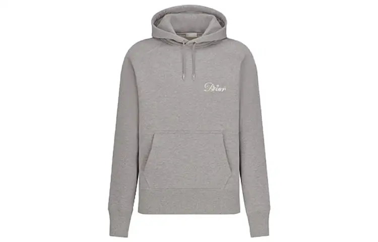 DIOR Quarterly New Products Sweatshirts Men's Gray Hooded Moderate Regular
