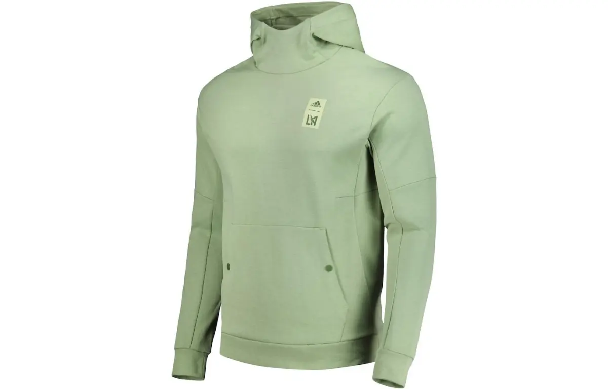 Adidas Sweatshirts Men's Green Hooded Moderate Straight Fit