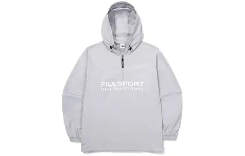 FILA Sweatshirts Men's Gray Hooded Moderate Regular