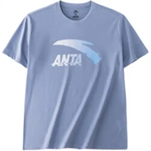 Anta T Shirt Unisex Turbulent Gray Blue