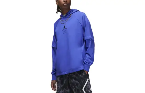 Jordan Sweatshirts Men's Blue Hooded Moderate Regular