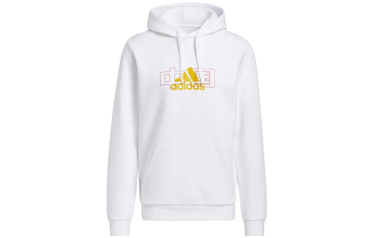 Adidas Sweatshirts Men's White Hooded Moderate Regular