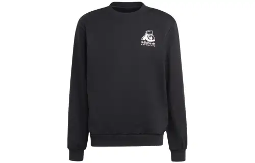 Adidas Originals Sweatshirts Men's Black Crew Neck Moderate Regular