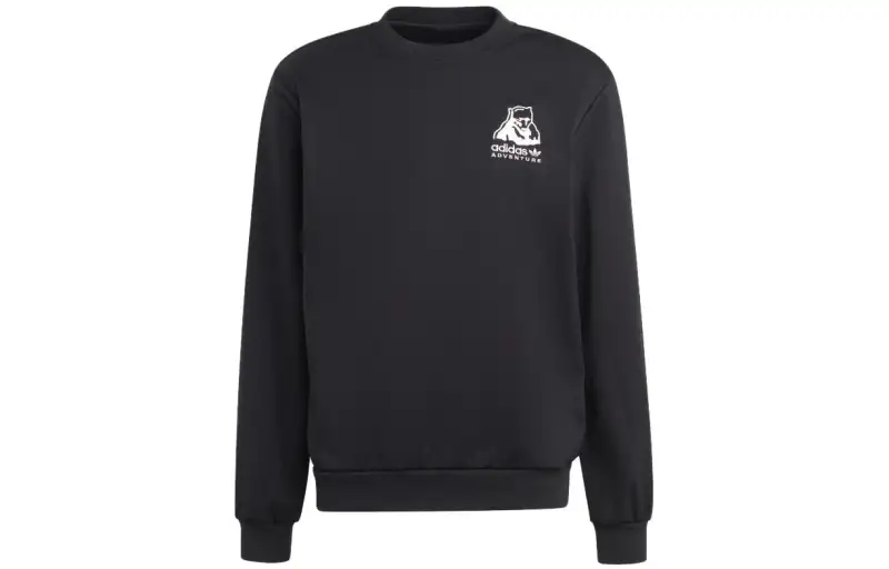 Adidas Originals Sweatshirts Men's Black Crew Neck Moderate Regular