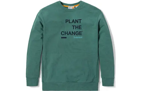 Timberland Sweatshirts Men's Turquoise Crew Neck Moderate Regular