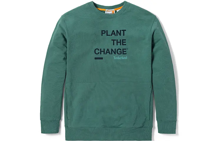 Timberland Sweatshirts Men's Turquoise Crew Neck Moderate Regular
