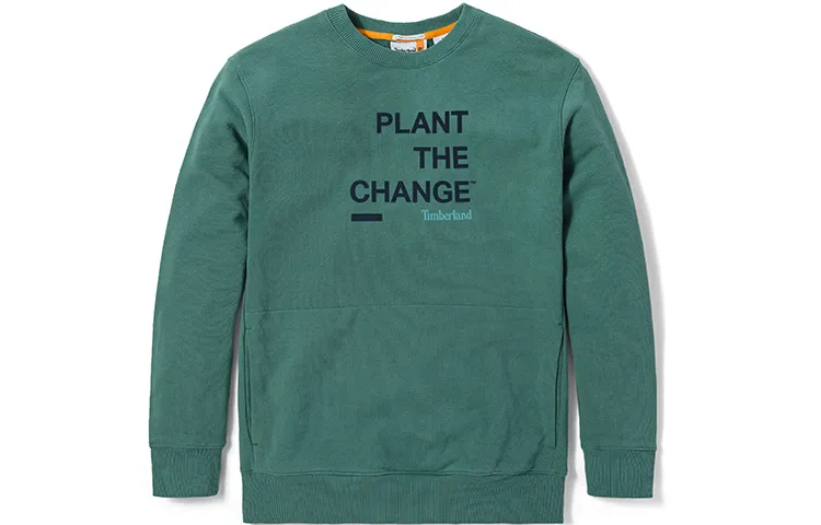 Timberland Sweatshirts Men's Turquoise Crew Neck Moderate Regular