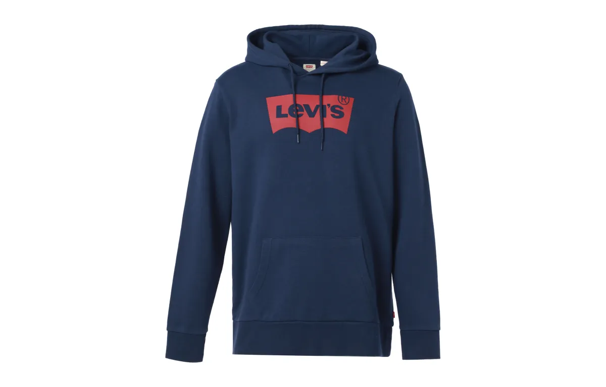 Levi's Sweatshirts Unisex Blue Hooded Moderate Regular