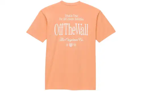 Vans Holmdel T Shirts Men's Orange Crew Neck Moderate