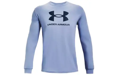 Under Armour Sportstyle Sweatshirts Men's Blue Crew Neck Moderate Regular