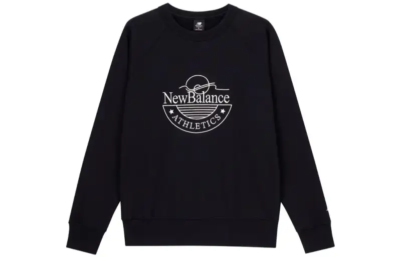 New Balance Sweatshirts Men's Black Crew Neck Moderate Regular