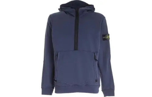 STONE ISLAND Sweatshirts Men's Blue Hooded Moderate Regular