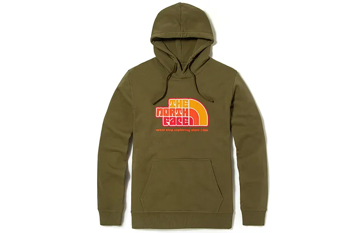 THE NORTH FACE Letter Print Sweatshirt Unisex Olive