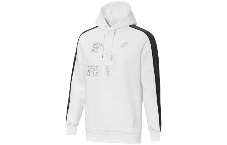 PUMA Sweatshirts Men's White Hooded Moderate Regular