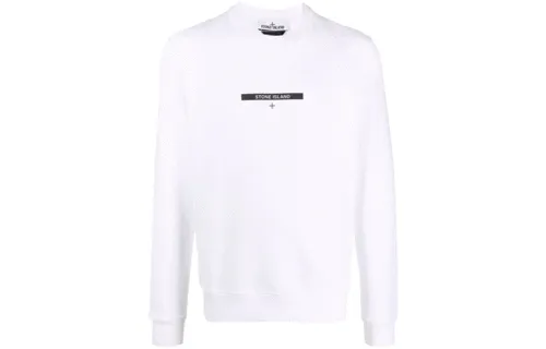STONE ISLAND Sweatshirts Men's White Crew Neck Moderate