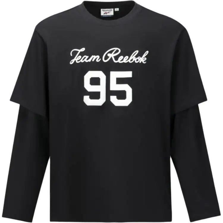 Reebok T Shirts Unisex Black Crew Neck Moderate