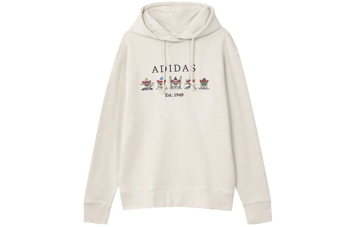 Adidas Originals Sweatshirts Unisex Yellow White Hooded Moderate Regular