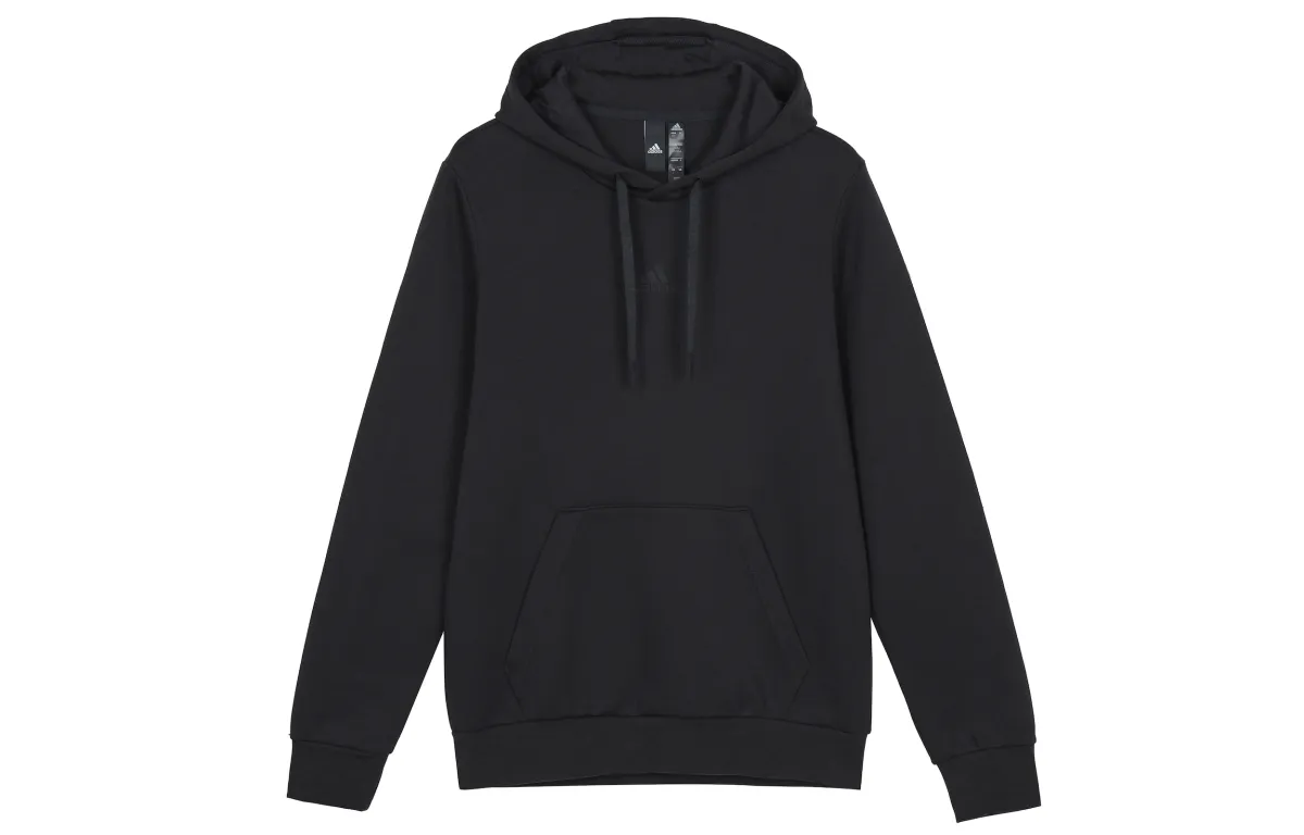 Adidas Sweatshirts Men's Black Hooded Moderate Regular