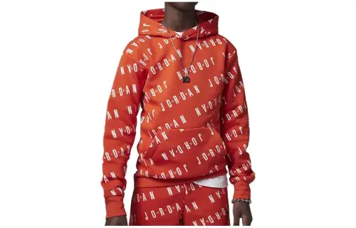 Jordan Sweatshirts Kids Orange Hooded Moderate Regular