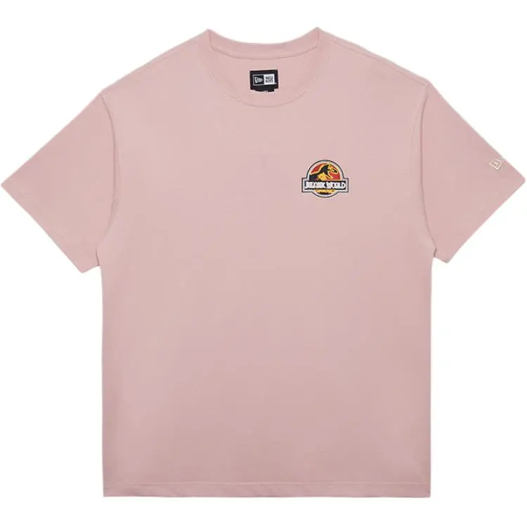New Era T-Shirts Unisex Pink Crew Neck Moderate