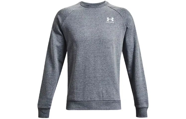 Under Armour Rival Sweatshirts Men's Gray Crew Neck Thickened Regular