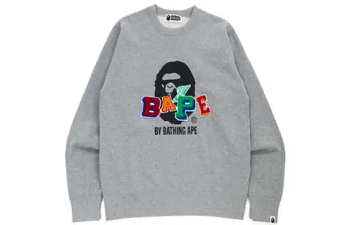 A BATHING APE Sweatshirts Unisex Crew Neck Moderate Regular