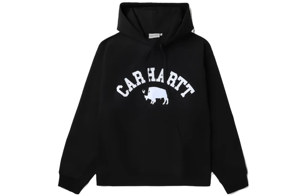 Carhartt WIP Sweatshirts Men's Black Hooded Moderate Regular