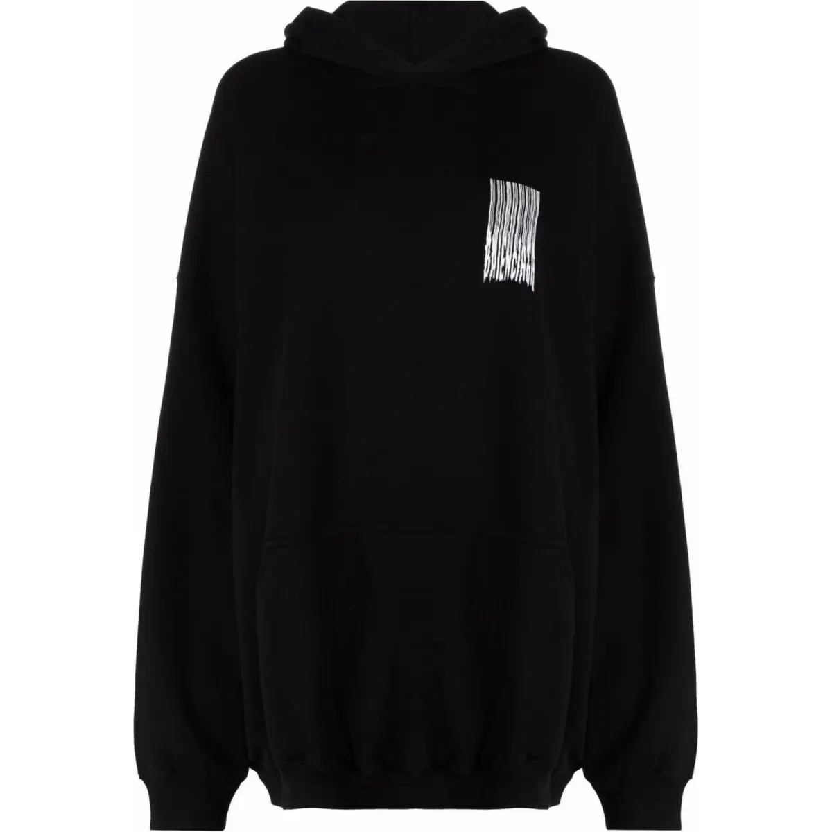 Balenciaga Women's Barcode Logo Cotton Hoodie