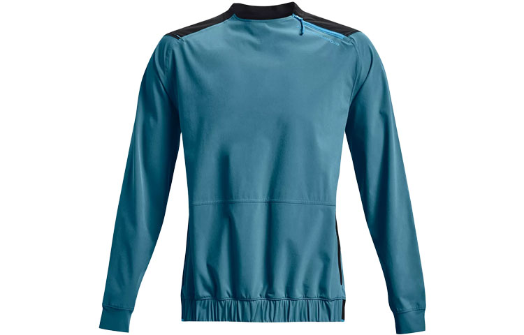 Under Armour Stretch Sweatshirts Men's Blue Crew Neck Moderate Regular