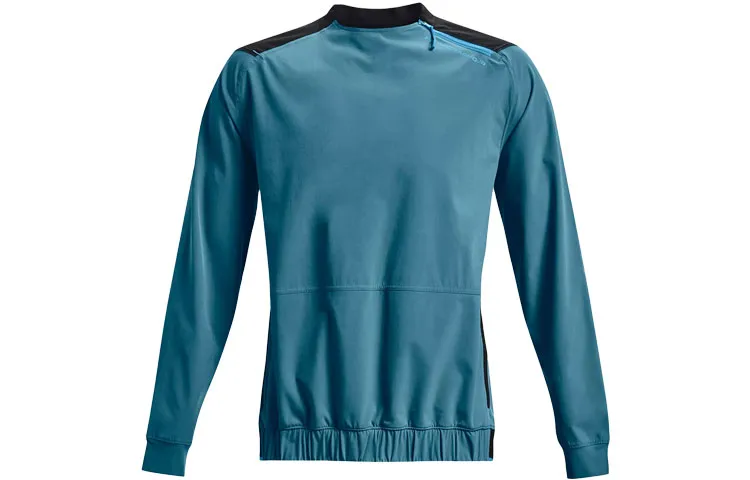 Under Armour Stretch Sweatshirts Men's Blue Crew Neck Moderate Straight Fit