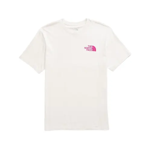 THE NORTH FACE Men's Short Sleeve Brand Proud Tee T Shirt Men's White Sand Dune/Multicolor